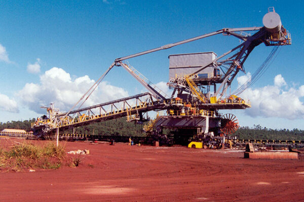 Stacker Reclaimer fitted with Johnson Brakes and Rail Clamps