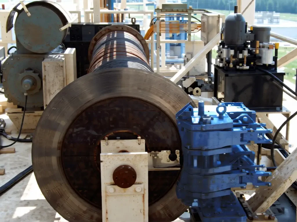 Johnson brake on sawmill drive machinery