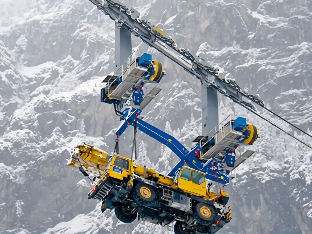 Ropeway grip and carriage assembly