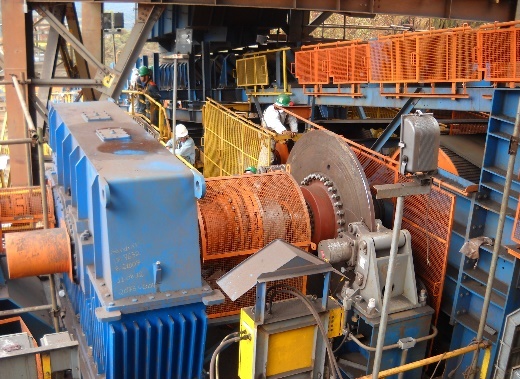 Industrial Disc Brakes during conveyor commissioning