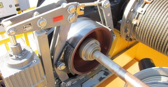 Johnson Industrial Brakes, shown here an industrial drum brake, AC voltage operated